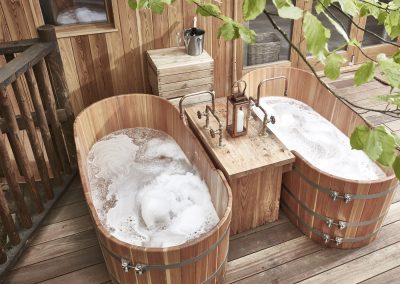 Treehouse tubs at The Fish